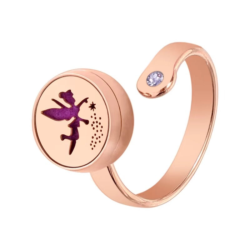 Fashion Stainless Steel Essential Oils Aromatherapy Ring