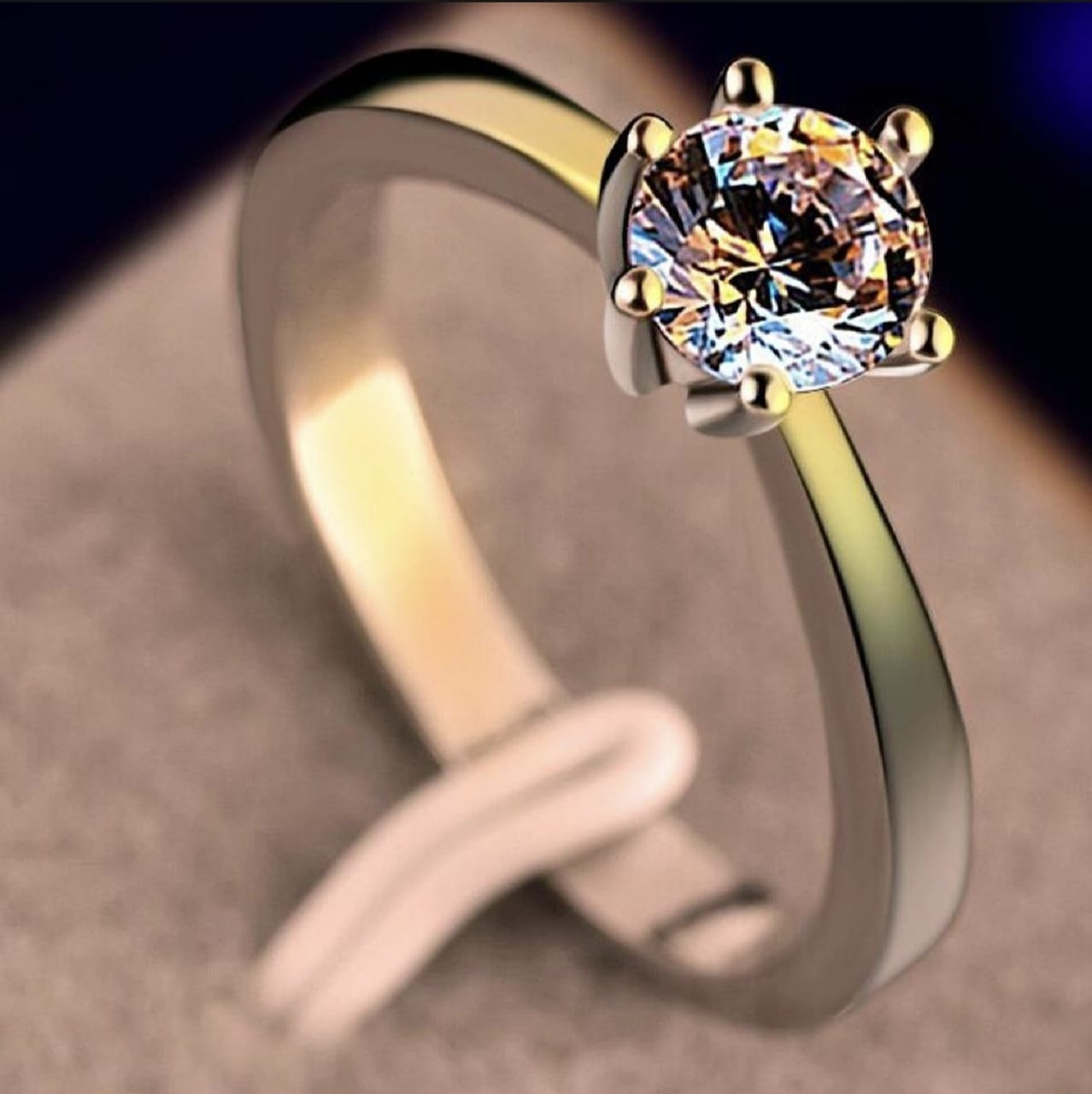 Crystal Zircon Stone Oval Diamond Ring