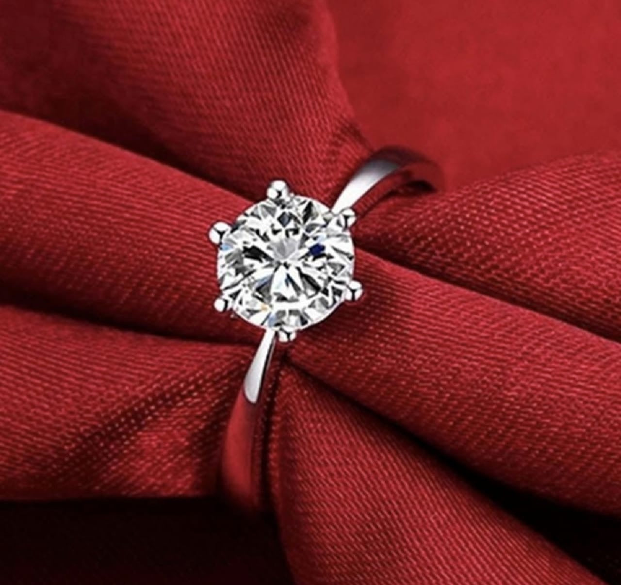 Crystal Zircon Stone Oval Diamond Ring