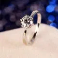 Crystal Zircon Stone Oval Diamond Ring