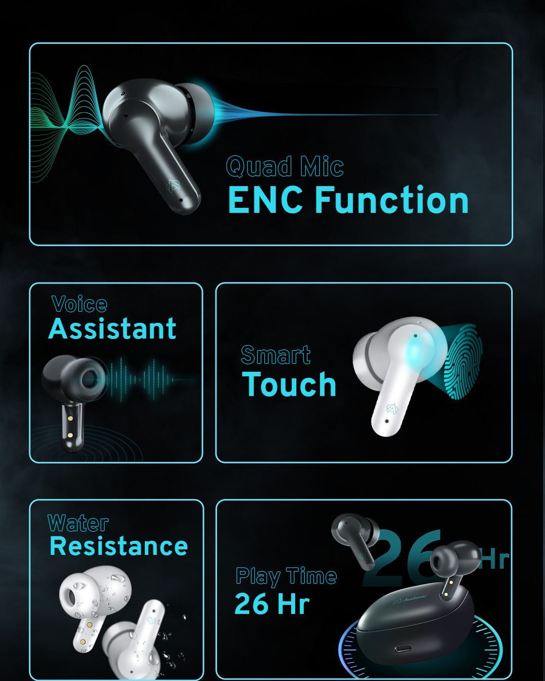 Audi0nic Airbud 550 Slide Airbuds